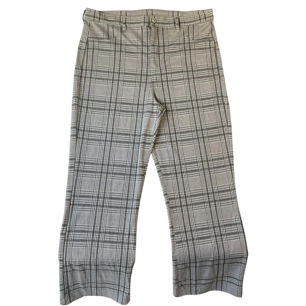American Eagle Women Pants 16 LONG Gray Plaid Dress Pants 29" Inseam 35” Waist